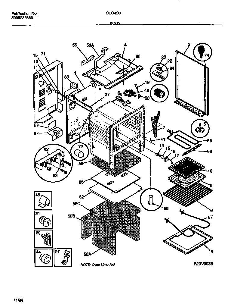 Gibson CEC4S8DXC body diagram