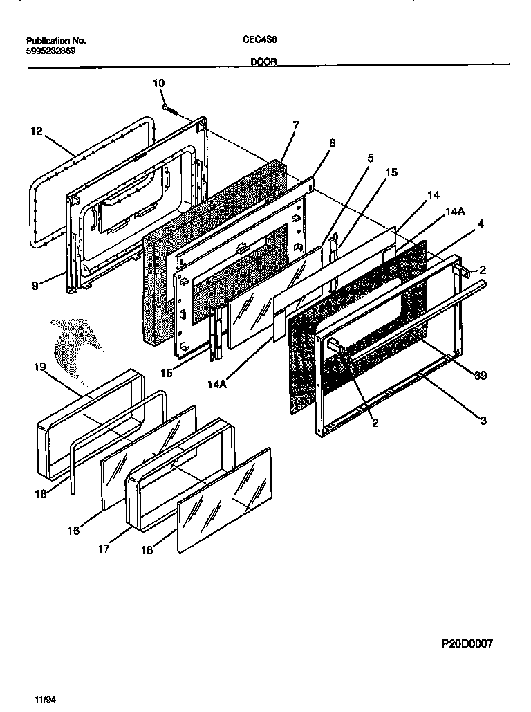 Gibson CEC4S8DXC door diagram