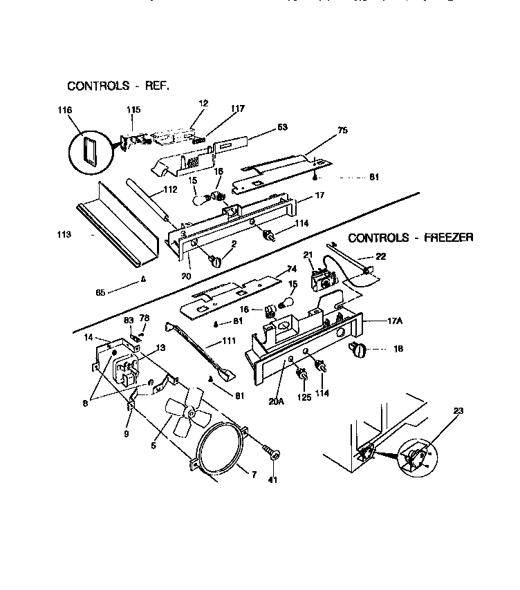 Frigidaire F45XH24BW0 controls diagram