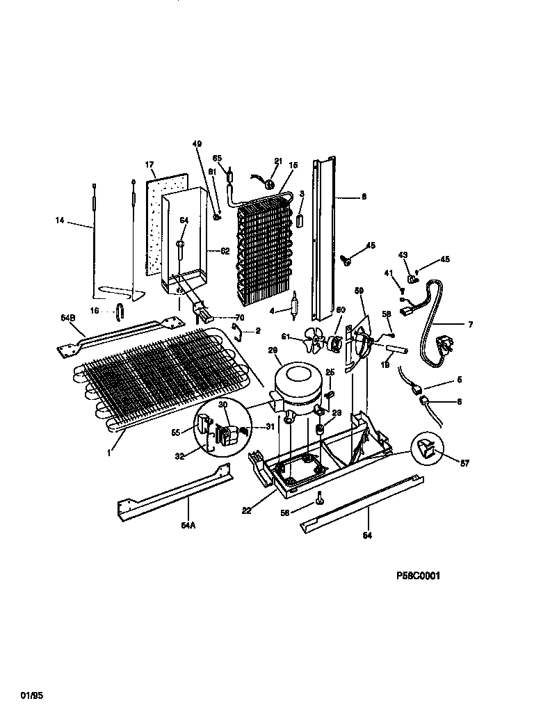 Frigidaire F45XH24BW0 cooling system diagram