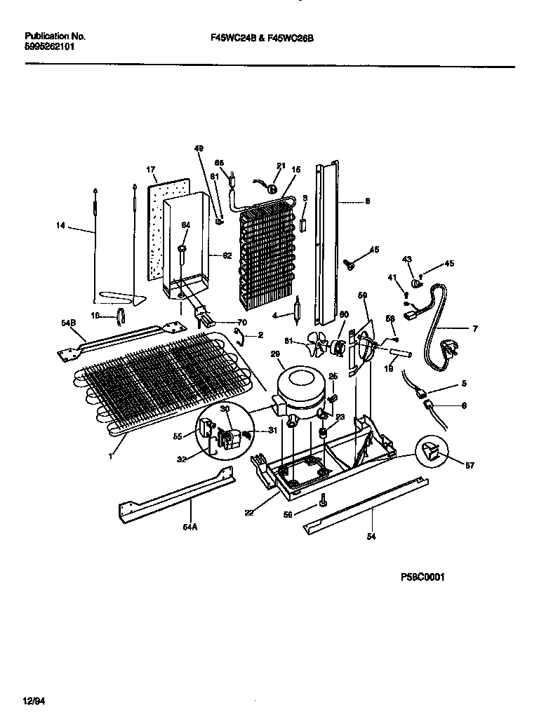 Frigidaire F45WC24BD0 cooling system diagram