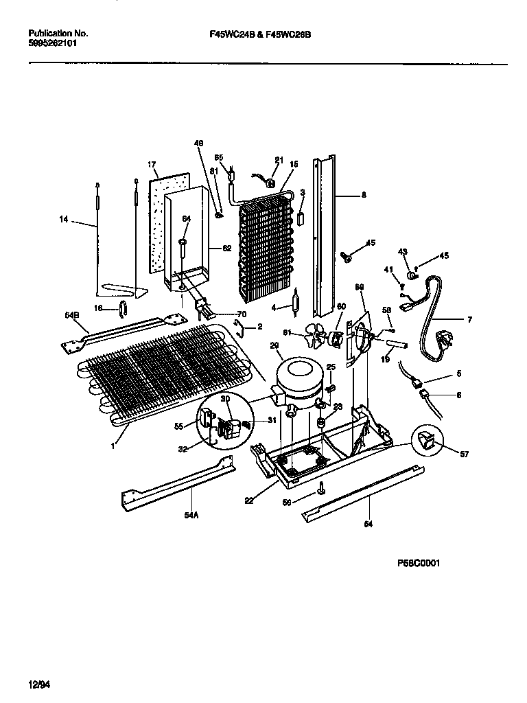 Frigidaire F45WC24BD0 cooling system diagram