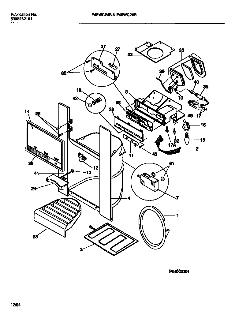 Frigidaire F45WC24BD0 i & w dispenser (door) diagram