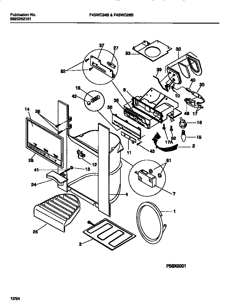 Frigidaire F45WC24BD0 i & w dispenser (door) diagram