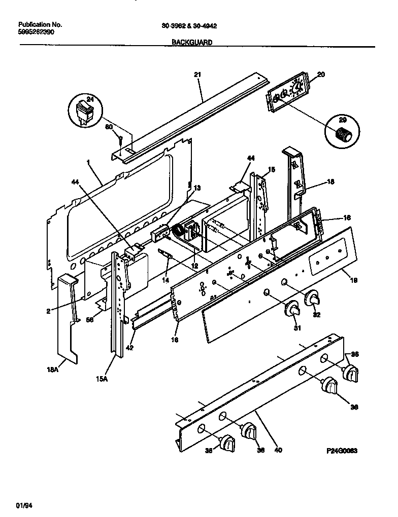 Tappan 30-3982-00-05 backguard diagram