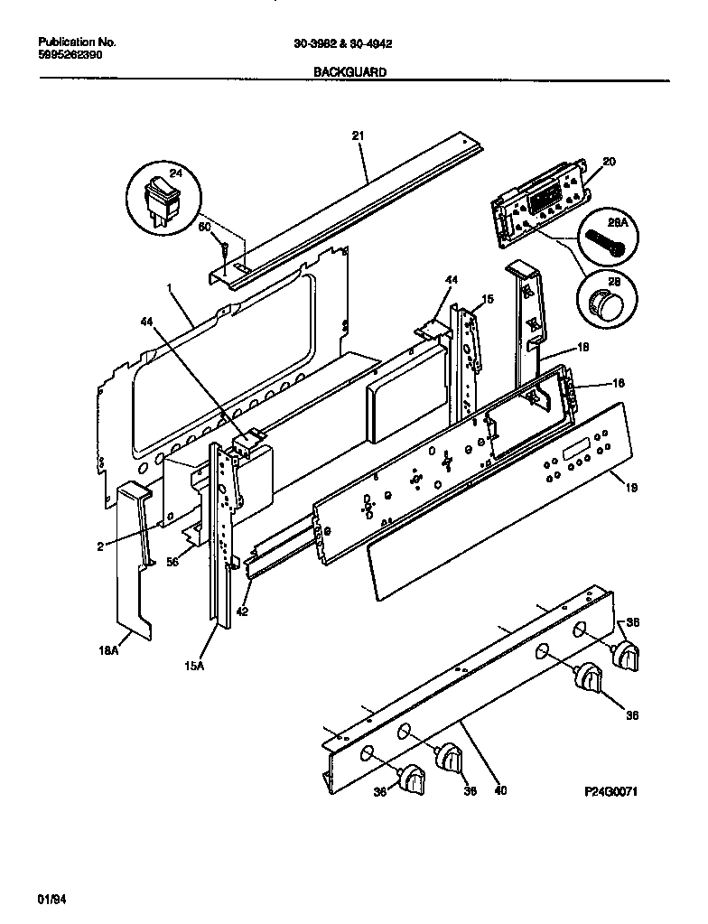 Tappan 30-3982-00-05 backguard diagram