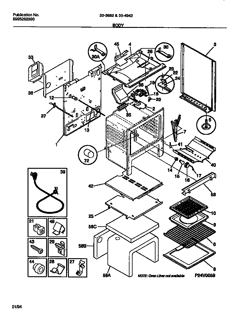 Tappan 30-3982-00-05 body diagram