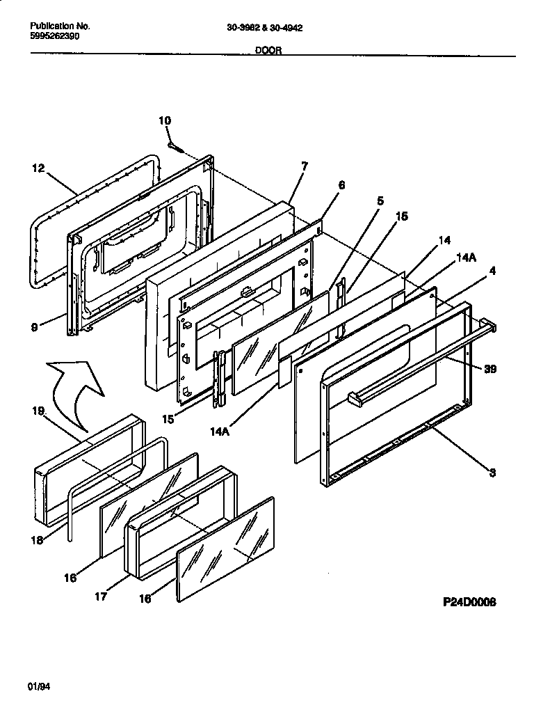 Tappan 30-3982-00-05 door diagram