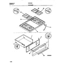 White-Westinghouse WGF353BAWB top/drawer diagram