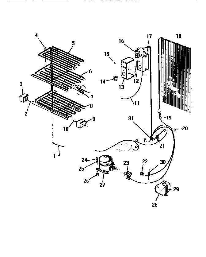 White-Westinghouse FU054ERD1 systems diagram