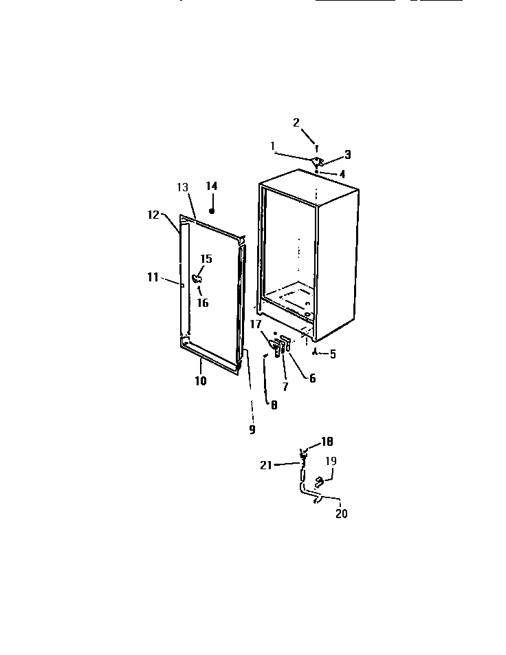 Kelvinator UFS101SM3W cabinet diagram
