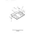 Frigidaire RA30BCH0 cook top, surface units, drip pans diagram