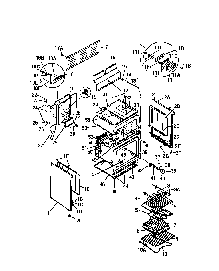 White-Westinghouse KF650GDD2 body, side panels diagram