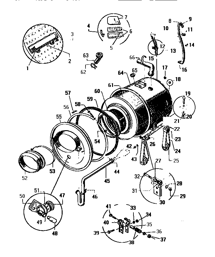 White-Westinghouse LT800EXW6 tubs diagram