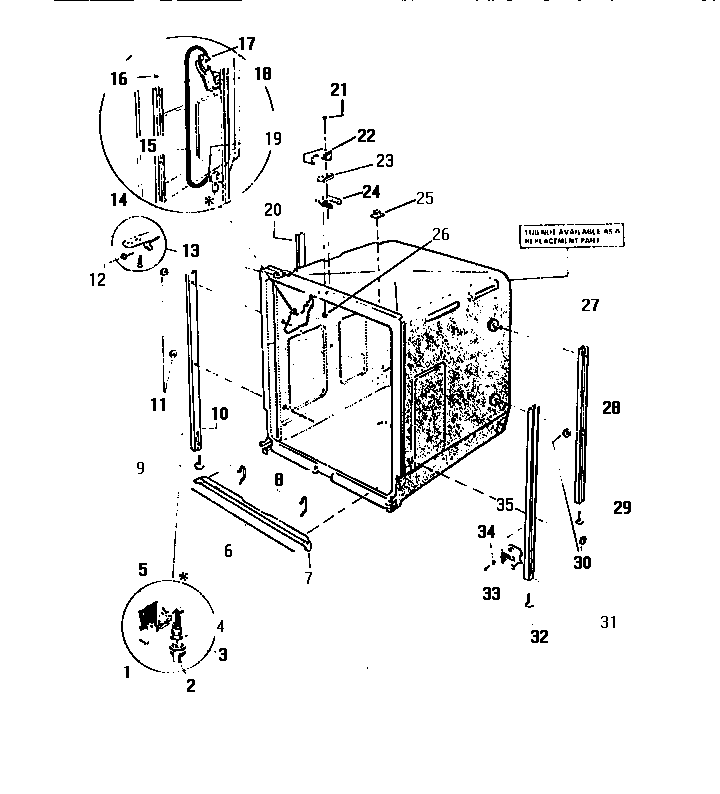 White-Westinghouse SU300EXR5 outer tub components diagram