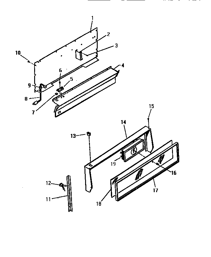 White-Westinghouse GF410HXV2 backguard diagram