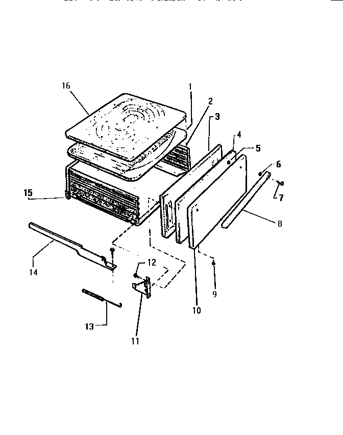 White-Westinghouse GF410HXV2 drawer diagram