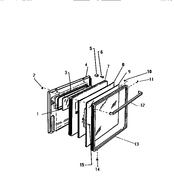 White-Westinghouse GF470HXF1 door diagram
