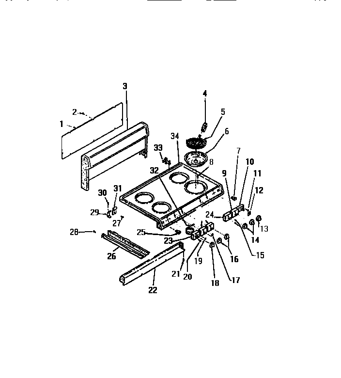 White-Westinghouse KF200GDW1 backguard diagram