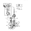 White-Westinghouse LA500JXF3 drive motor & pump assembly diagram