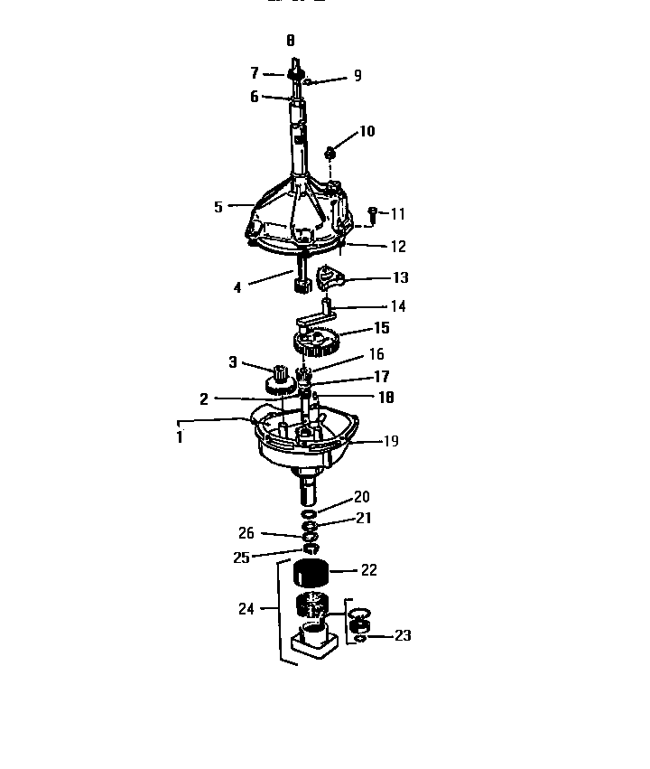 White-Westinghouse LA500JXV3 transmission diagram
