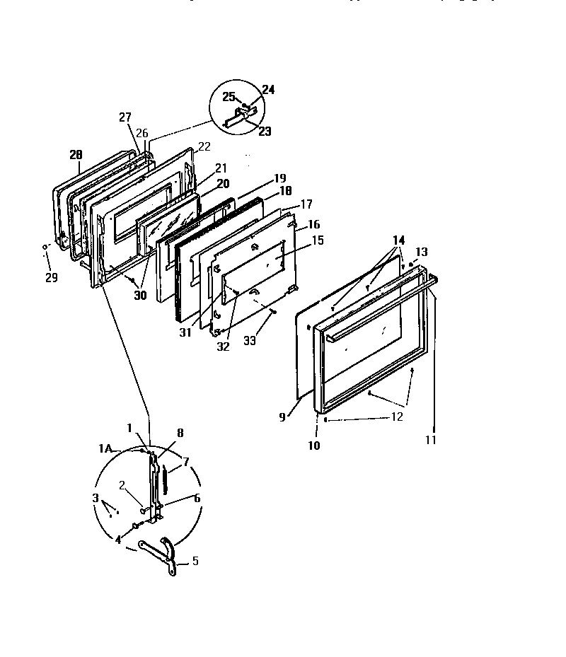 White-Westinghouse KS860GDW1 door diagram
