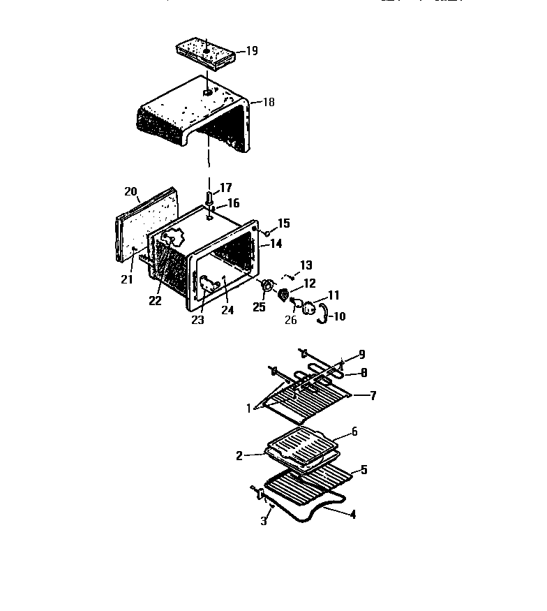 White-Westinghouse KS860GDW1 oven cavity diagram