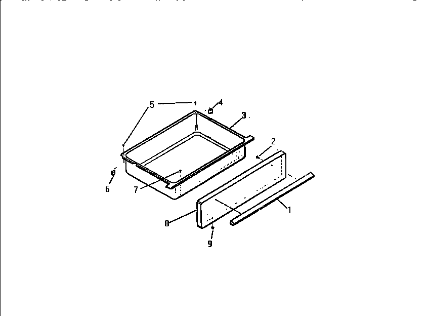 White-Westinghouse KS860GDW1 drawer diagram