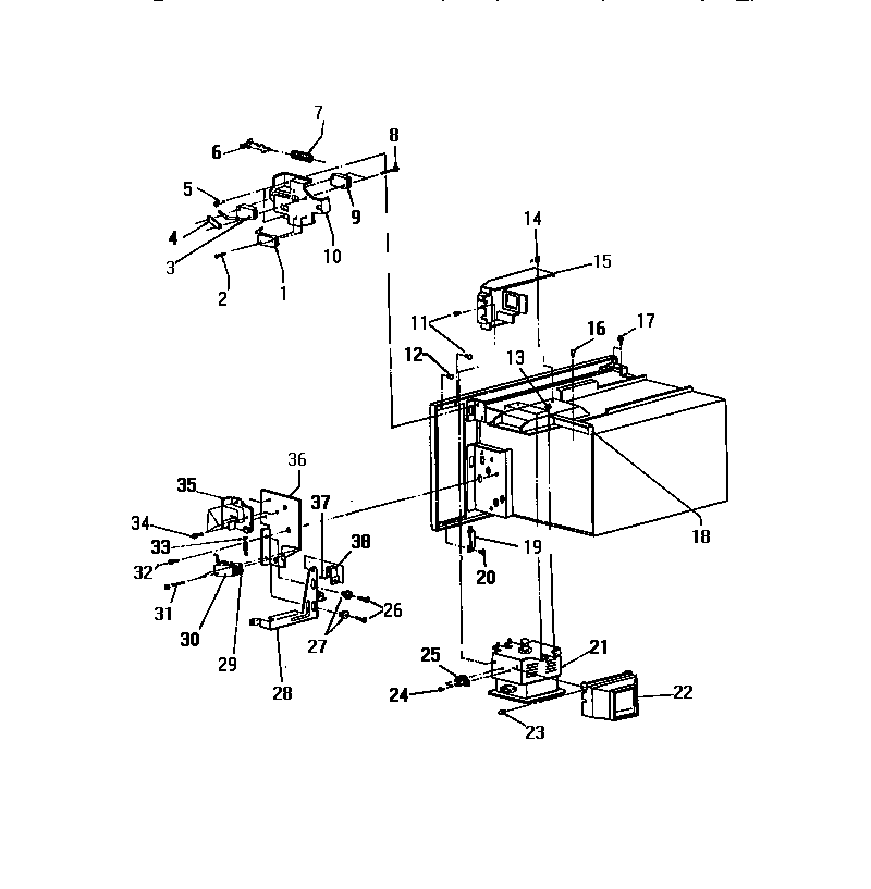 White-Westinghouse KM650HXM lock mechanism diagram