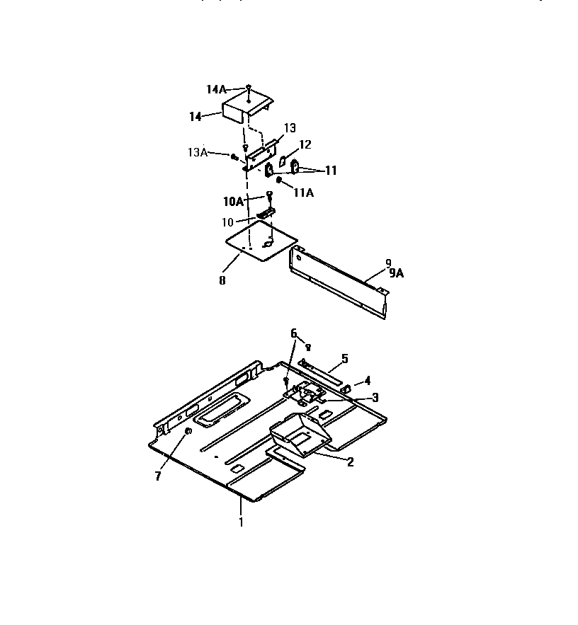 White-Westinghouse GF980HXF2 burner panel diagram
