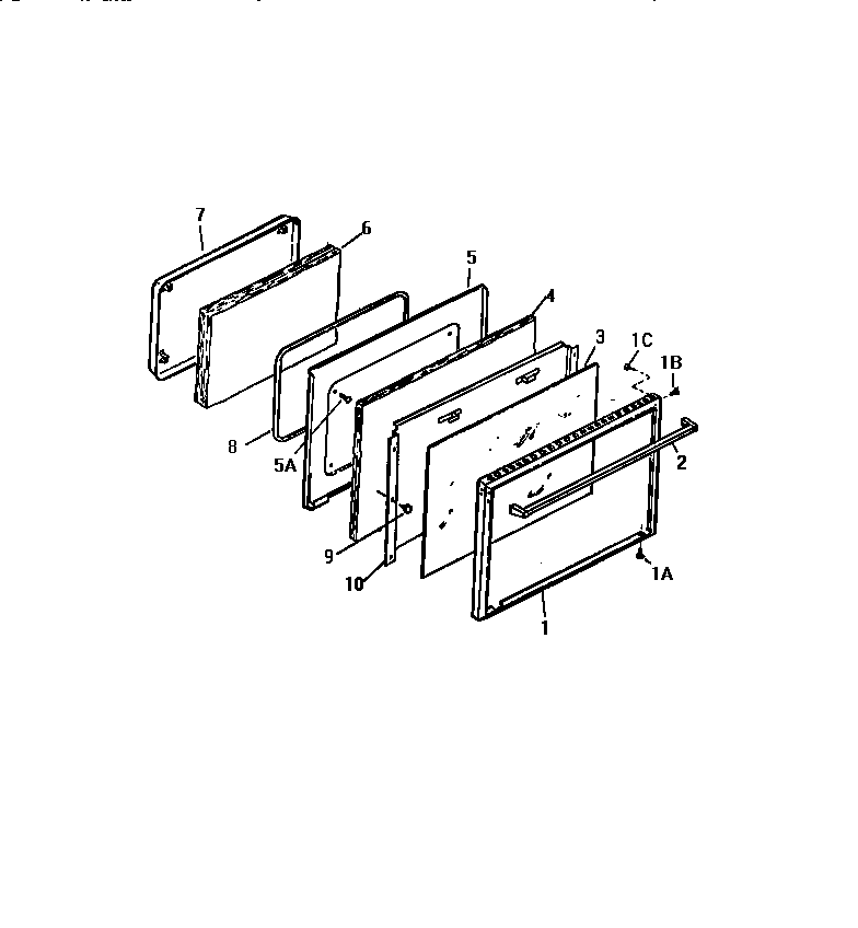 White-Westinghouse GF980HXF2 door diagram