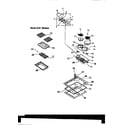White-Westinghouse KS970GKD1 cooktop frame & surface unit diagram