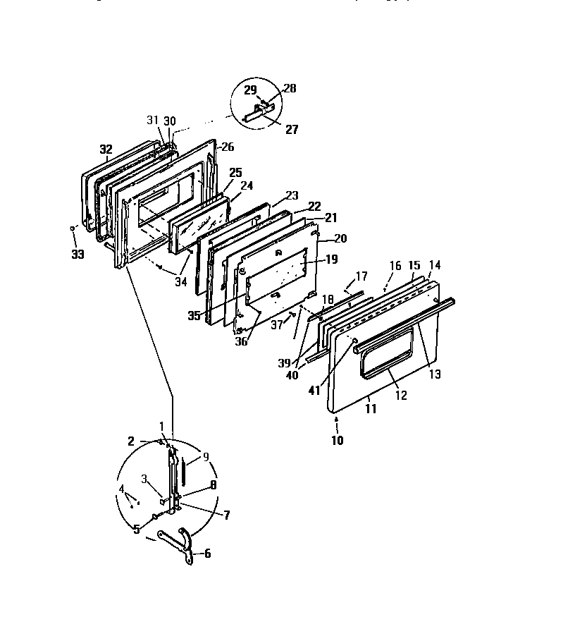 White-Westinghouse KF460GDF2 door diagram