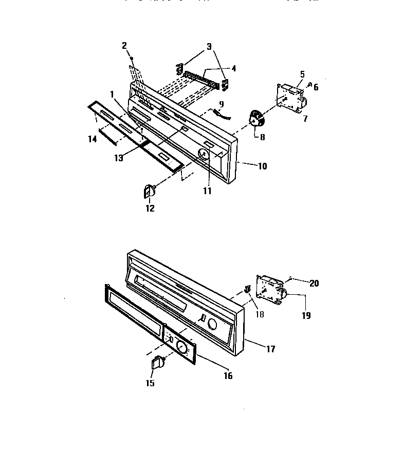 White-Westinghouse SU770JXR1 control panel diagram