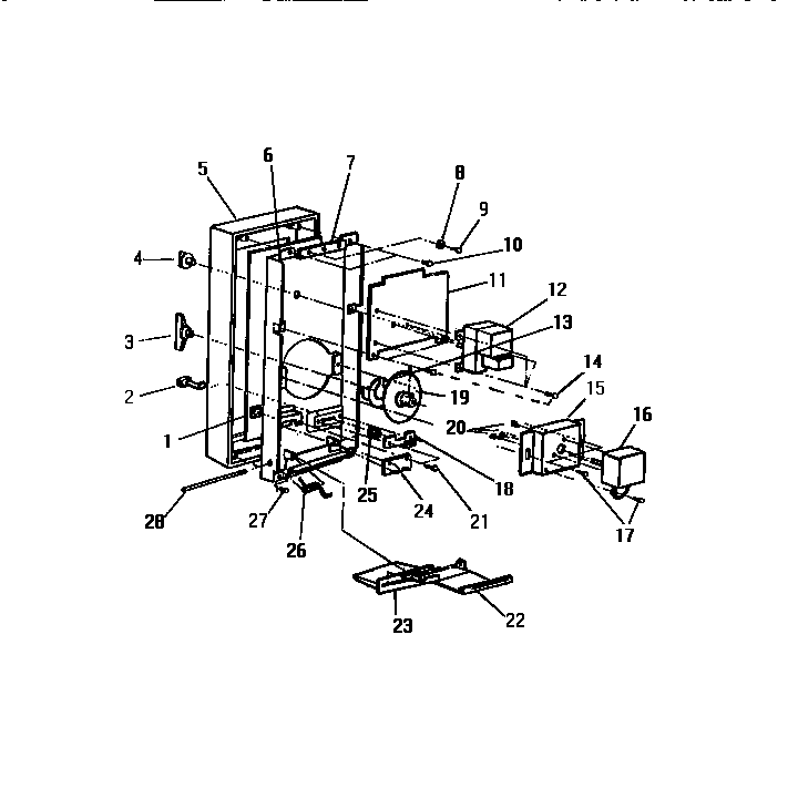 White-Westinghouse KM250HXM timer and pc board diagram