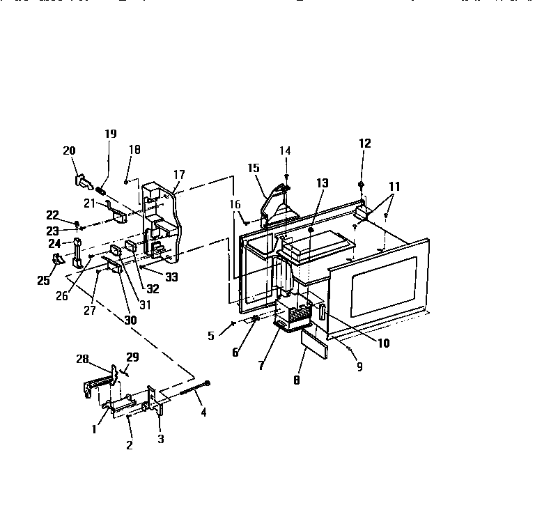White-Westinghouse KM165HXM lock mechanism diagram