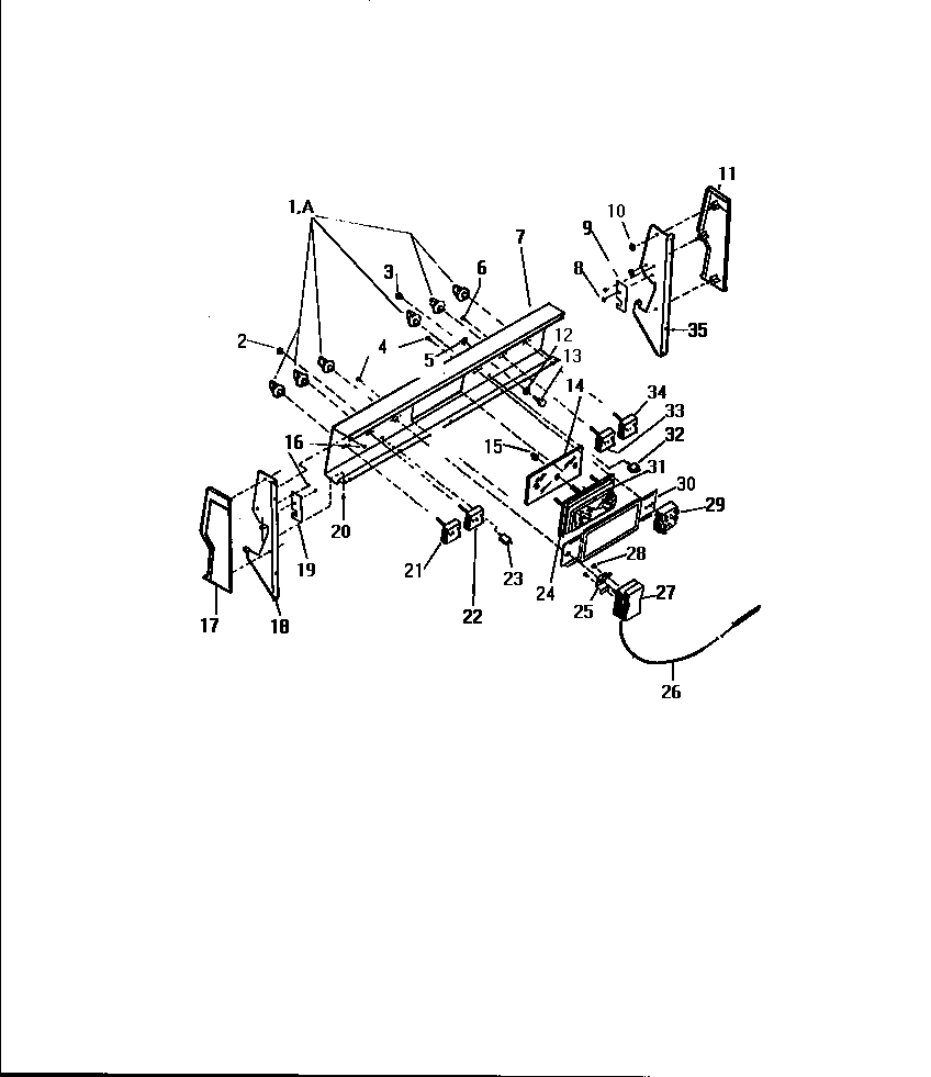 White-Westinghouse KF520GDH0 backguard diagram