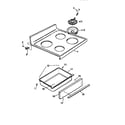 White-Westinghouse KF520GDV0 top, drawer diagram