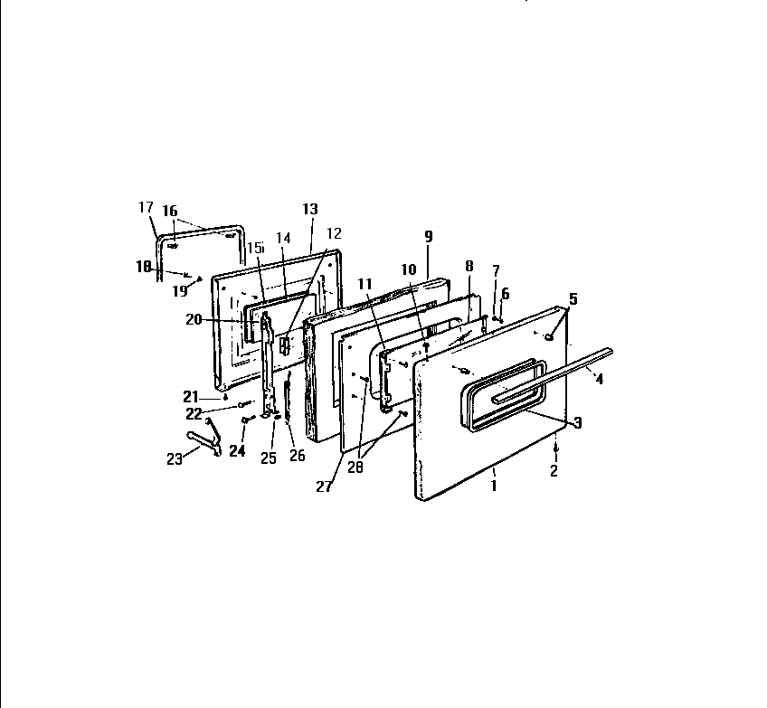 White-Westinghouse KF520GDH0 door diagram