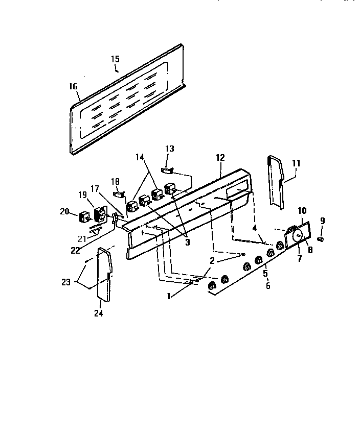 White-Westinghouse KF404GDW0 backguard diagram