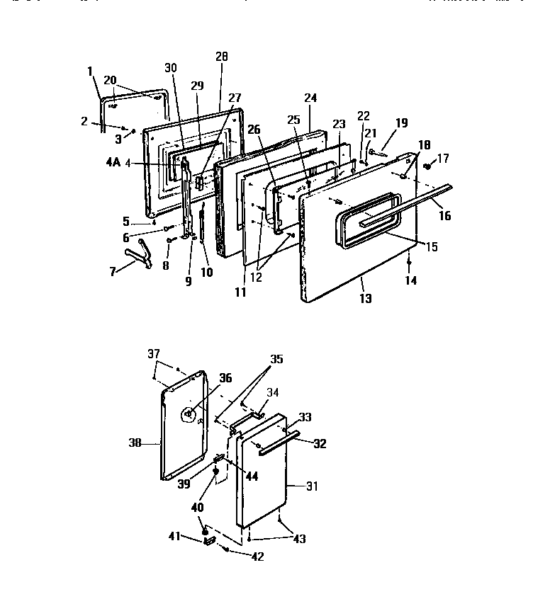 White-Westinghouse KF404GDW0 door diagram