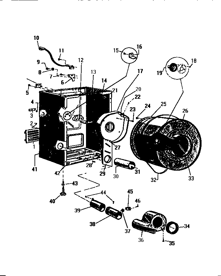 White-Westinghouse DG600JXV1 drum diagram