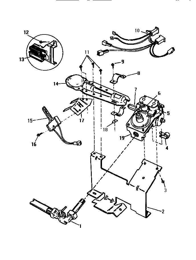 White-Westinghouse DG600JXV1 gas valve diagram