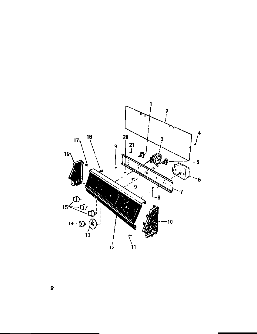 White-Westinghouse LA650JXD3 console & controls diagram