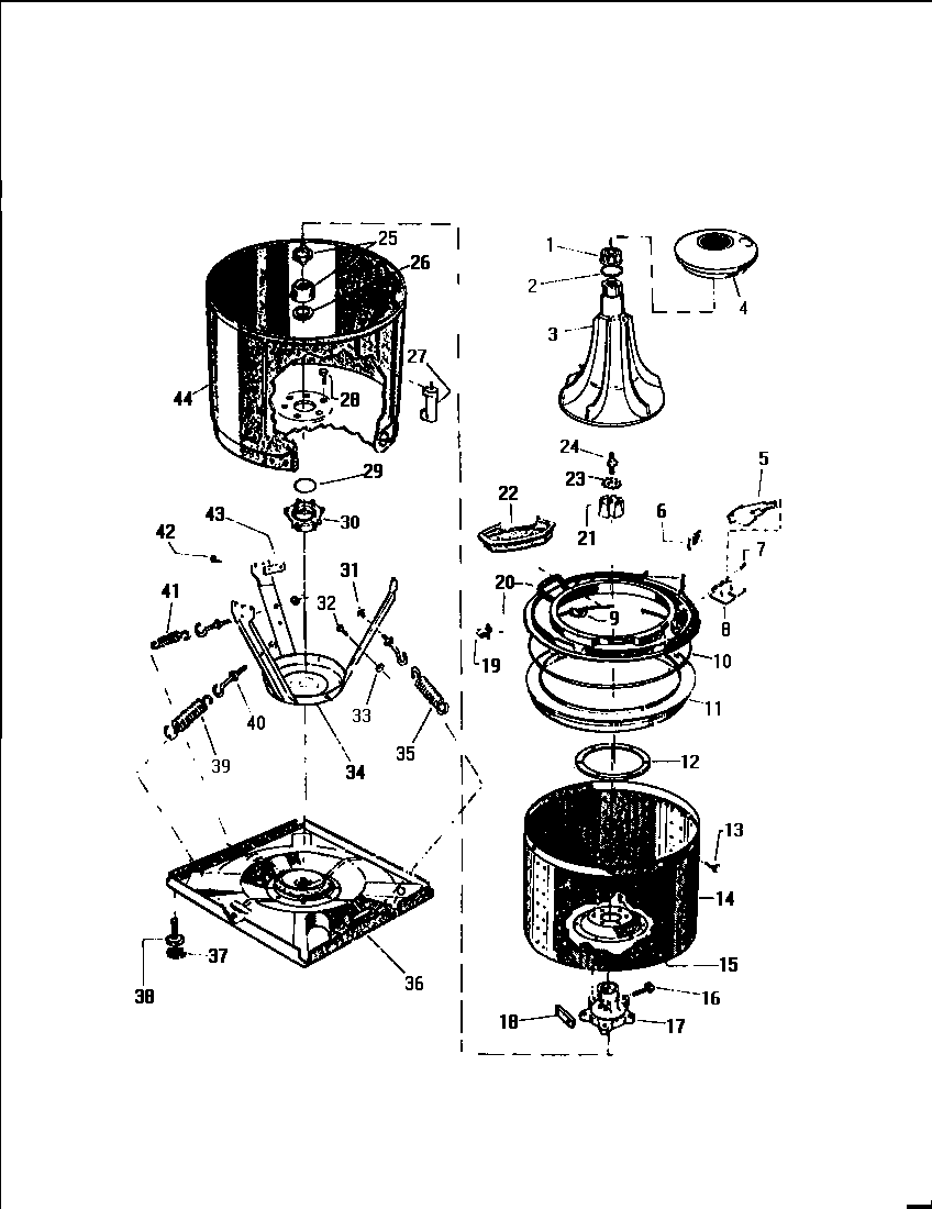 White-Westinghouse LA650JXD3 tubs diagram