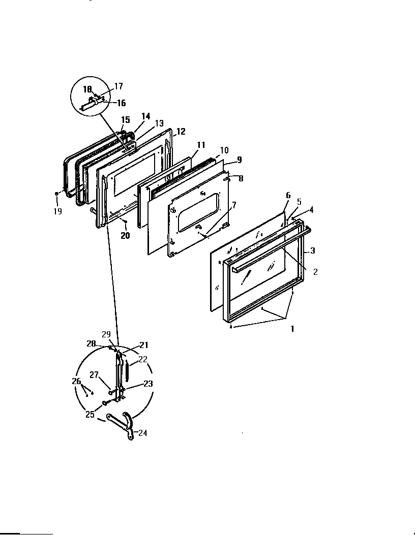 White-Westinghouse KF450GDV0 door diagram