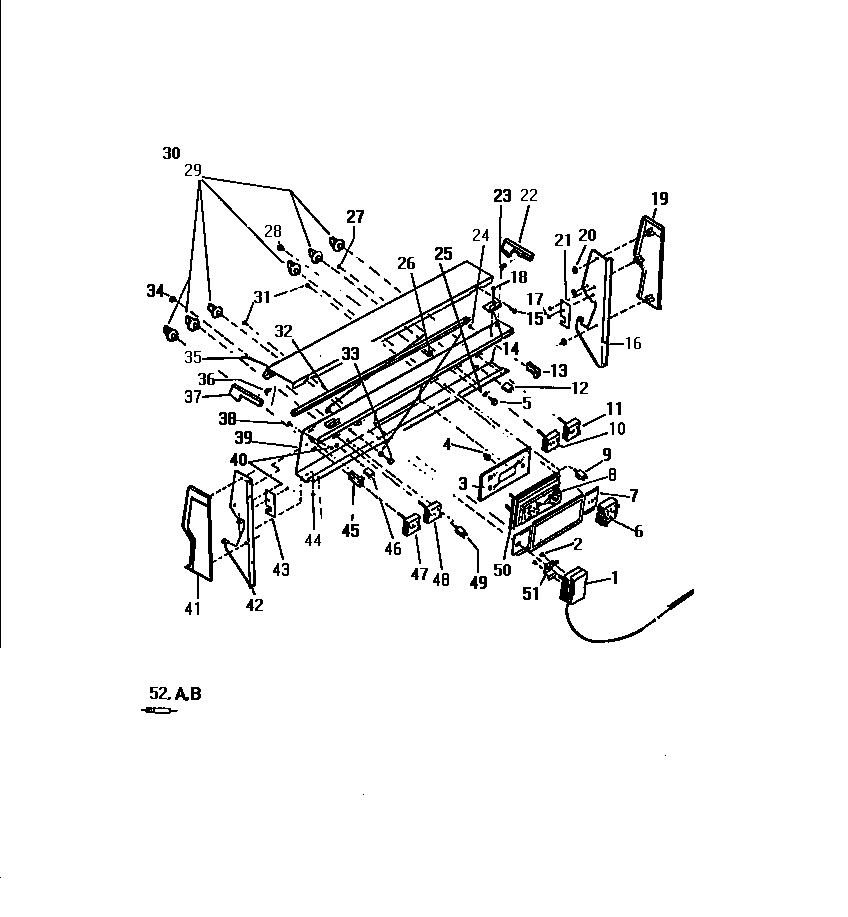 White-Westinghouse KF650GDF1 backguard diagram