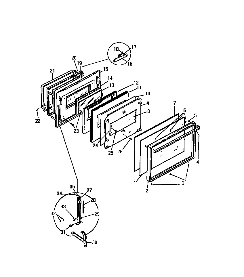 White-Westinghouse KF650GDF1 door diagram