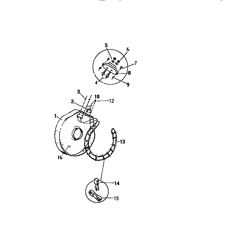 White-Westinghouse DE650EDF5 heater housing diagram