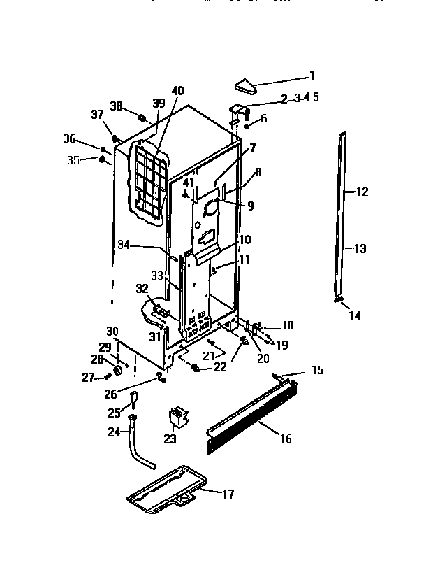 White-Westinghouse RS229GCD0 cabinet diagram